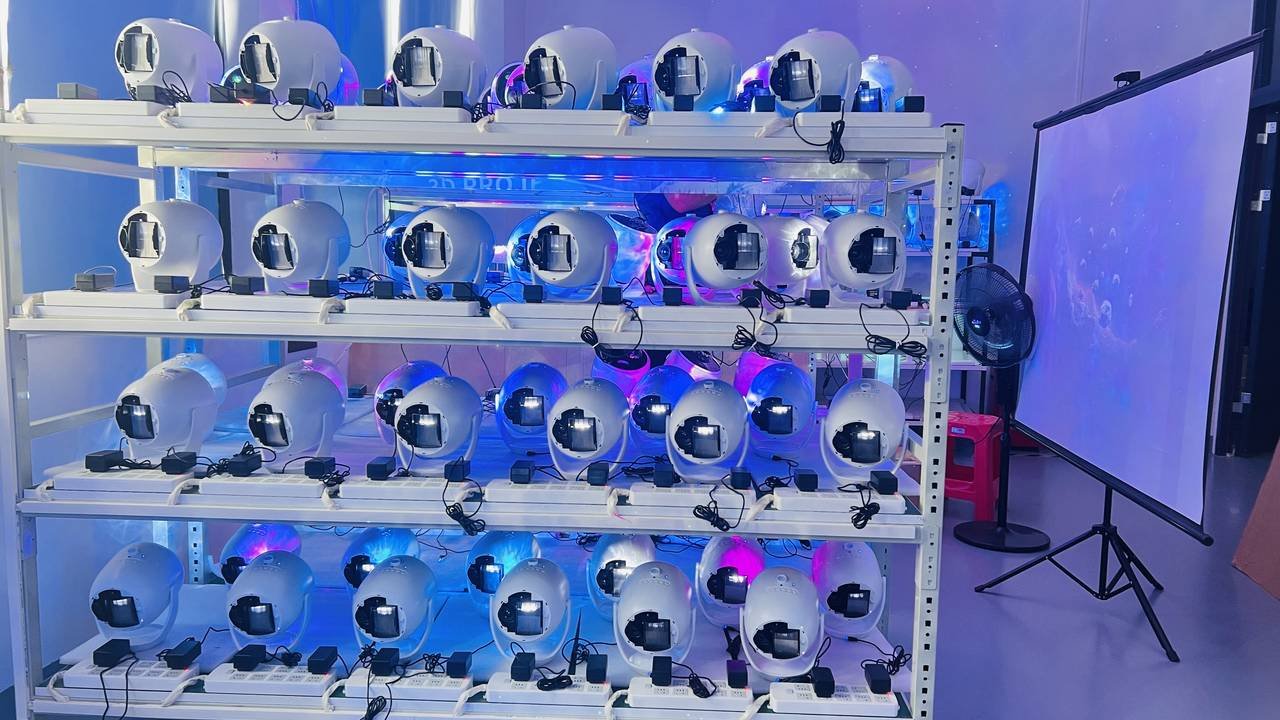 Bowlum projector units undergoing projection checks